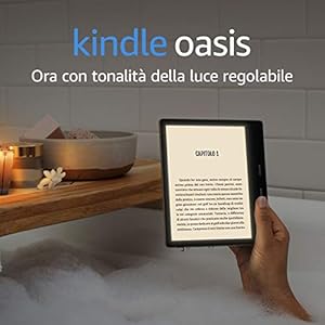 Kindle Oasis – Ora con tonalità della luce regolabile – Resistente all’acqua, 32 GB, Wi-Fi, Gold