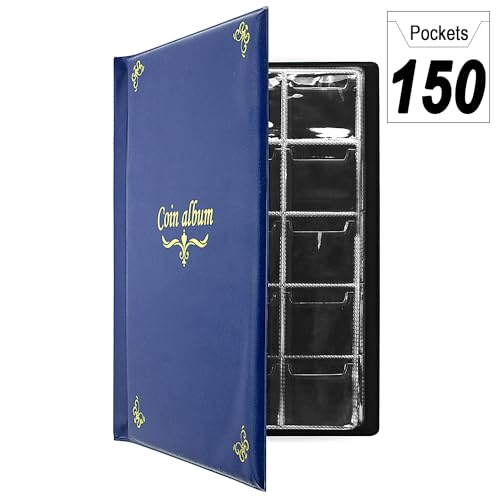 CenterZ 150 Pockets Coin Album, Penny Collecting Book, Souvenir Coins Collection Holder, Ideal for Pressed Pennies Passport, Hobby Coin Collector, Money Specie Display Storage Case (English, Blue) by CenterZ - Image 8
