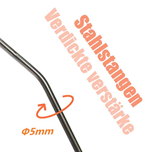 Croch Edelstahl Räucherhaken, 10 Stück, Doppelhaken zum Räuchern von Fisch, 21 cm