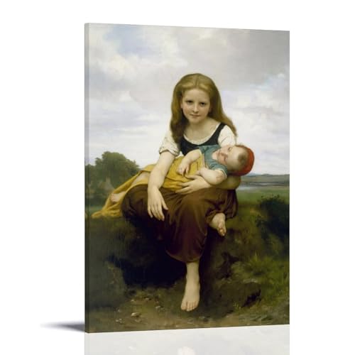 Toile William Adolphe Bouguereau The Elder Sister - Art mural salon