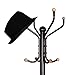 SONGMICS Coat Rack Freestanding, Metal Coat Rack Stand with 12 Hooks and 3 Legs, Coat Tree, Coffee Brown URCR18Z