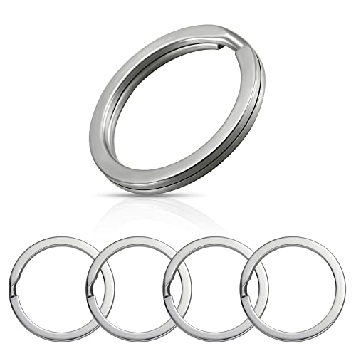 5 Pack Titanium Key Rings Split Rings, 25 mm Split