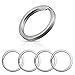 5 Pack Titanium Key Rings Split Rings, 25 mm Split Keyrings for Home Car Keys Attachment 1 Inch