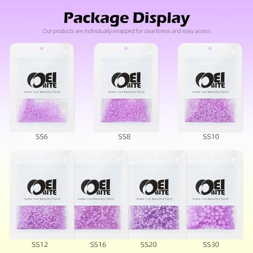 Image of Mocha Lt.Purple Flatback Rhinestones, Glass Rhinestones for Nail Art and Craft, Glue Fix, Loose Crystal Gemstones(Mocha Lt.Purple, SS16, 1440pcs, 3.8-4.0mm)