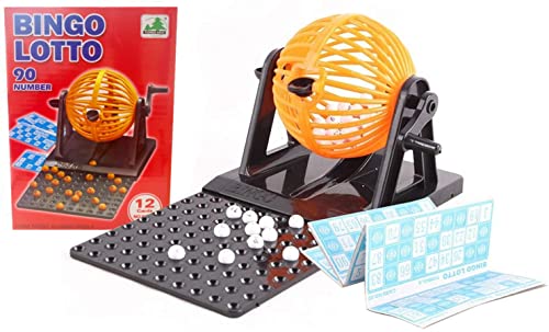 SHINE Bingo 90 Zahlenspiel Familienspiel 2 Spieler mit 48 Karten Traditionelles Bingospiel