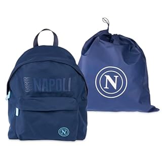 Colourbook Zaino SSC Napoli Dark Blue 25 Litri, Zaino Tempo Libero Sport E Viaggio Unisex, Scomparto Laptop Imbottito, Schienale Air Flow, Tessuto Dust Repellent, Logo 3D