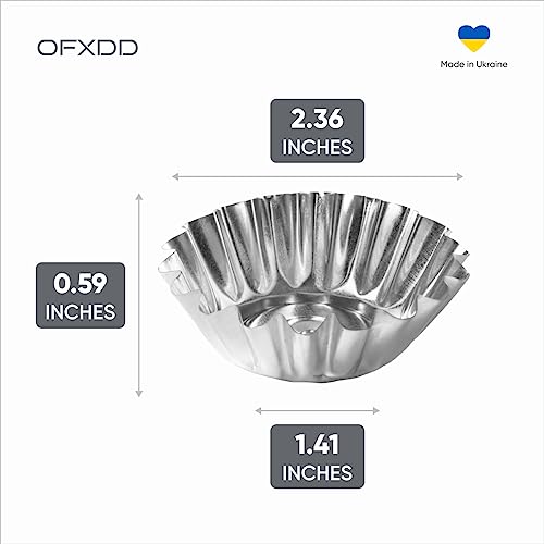 Ofxdd 962 Muffin Cups For Kitchen Baking 2.36 Inch - Metal Egg Tart Molds thumb #3