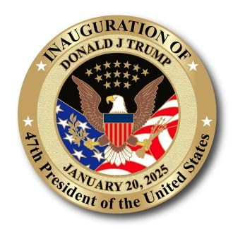 Generic 47th A Donald Trump Presidential Inauguration Pin 2025 Gold Soft Enamel Pin 1 3/8 Inch Diameter Unisex Classic Political Memorabilia Pin4