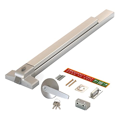 Laniti Hardware Push Bar Stainless Steel Commercial Emergency Exit Bar Panic Exit Device Panic Bars For Exit Doors Suitable For Wood Metal Doors (Handle Lever - Without Alarm) #TOP10