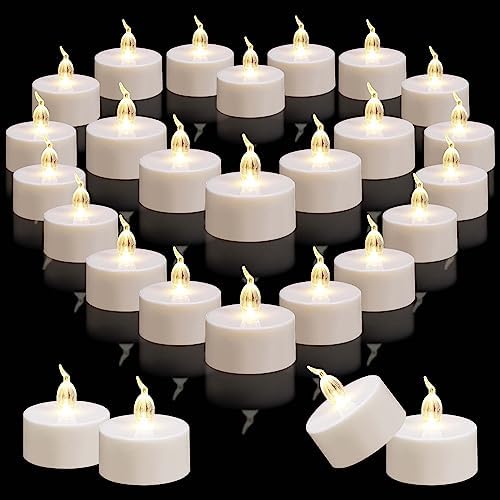 RAIBEATTY 24 Pack Tea Lights Battery Operated Candles,LED