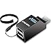 Onvian 3 Port USB Hub High Speed Splitter Plug and Play Bus Powered, Black