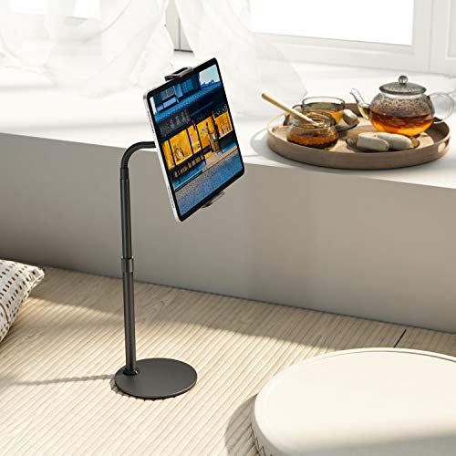 Tablet Stand, Klearlook Height Adjustable Tablet Holder 360 Degree Swivel Rotation Flexible Arm Cradle Mount Dock for 4.7-12.9 inch (i) Phone/(i) Pad/Nint/endo Switch/eBook Reader