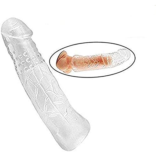 WOHUTAR ㅤ New JC651 Reusable Sleeves Girth for Men Extender Enlarger Extension Enhancer Ball Stretch Sleeve Girth Best Gift(Transparent)