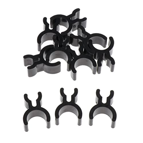 Almencla 10 x Bleistiftklammer für Trompete Horn Waldhorn, Trompeten-Clip, Stifthalter, Notenhalter, Metall, Schwarz, BLASINSTRUMENTE