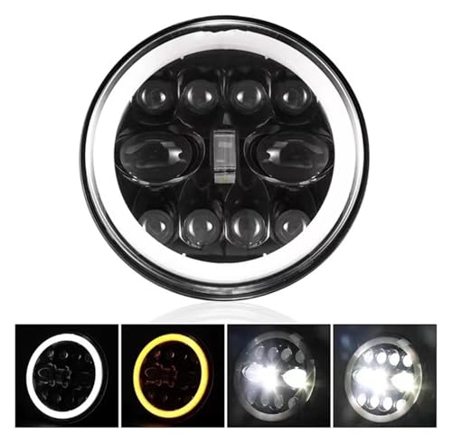 Phare avant moto résistant aux vibrations pour Chopper et Bobber