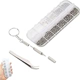 Eyeglass Repair Kit,Glasses Repair Kit With Mini Screwdriver Set,12 Sizes Glasses Screws For Eyeglasses,Watch Repair Tool Kit