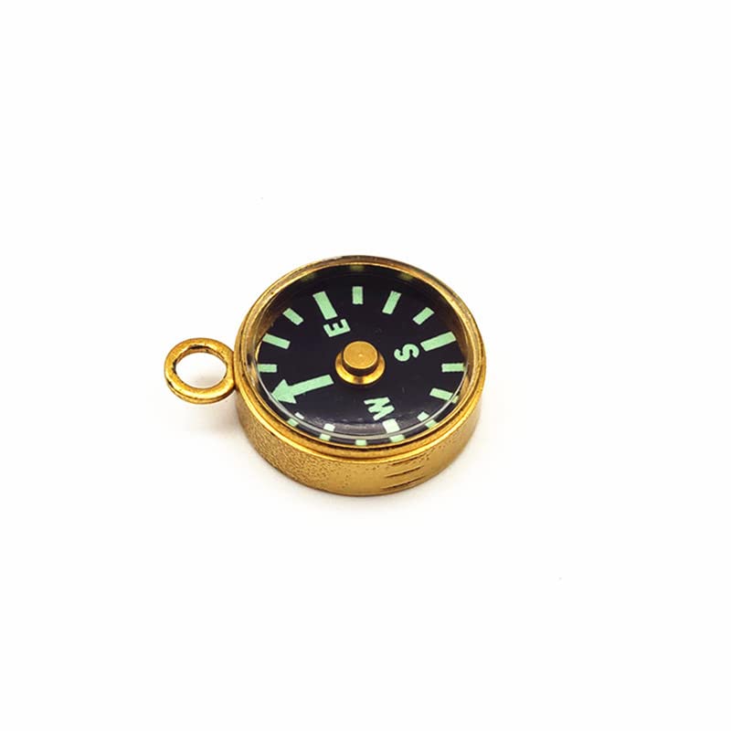Brújula de supervivencia de cobre para camping portátil miniatura 7