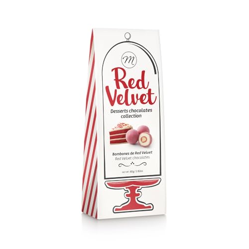 Marlona Desssert Red Velvet: Bombones de almendras caramelizadas con sabor a Red Velvet. Estuche de 80g