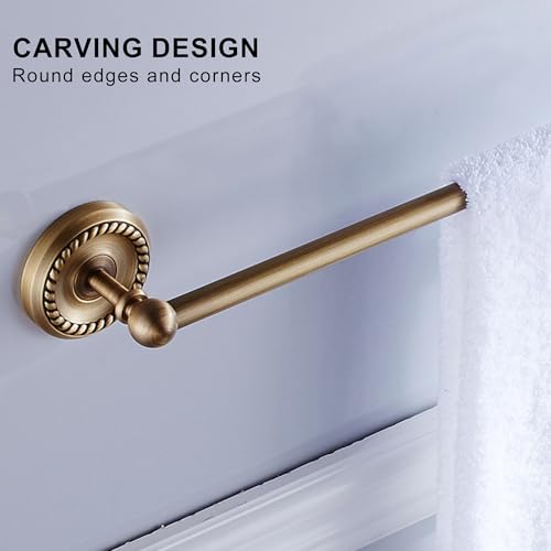 Image of Antique Bronze Towel Rack for Bathroom Adjustable 15.5 to 27.5 Inch Towel Bar Wall Mounted