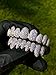 14k White Joker Gold Grillz for Hip Hop Mouth Grillz for Top & Bottom Set (8 Teeth)