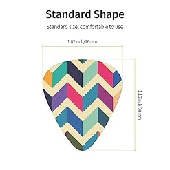 Lot de 12 médiators multicolores en zigzag pour guitare électrique et basse dans une boîte - Les Beatles, Paul McCartney, John Lennon, RIngo Starr, George Harrison Lot de 12 médiators multicolores en zigzag pour guitare électrique et basse dans une boîte – Image 4