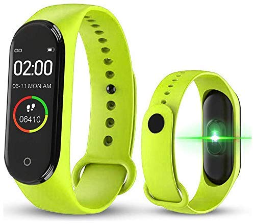 Image of Waylon Smart Band M4 - Fitness Band, 1.1-inch Color Display, USB Charging, Activity Tracker, Men's and Women's Health Tracking, Compatible All Androids iOS Phone (Light Green)