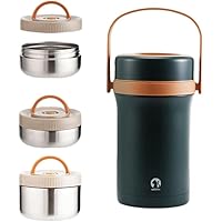 Amazon | 保温ランチジャー スープジャー 2.2L 大容量 3段 真空