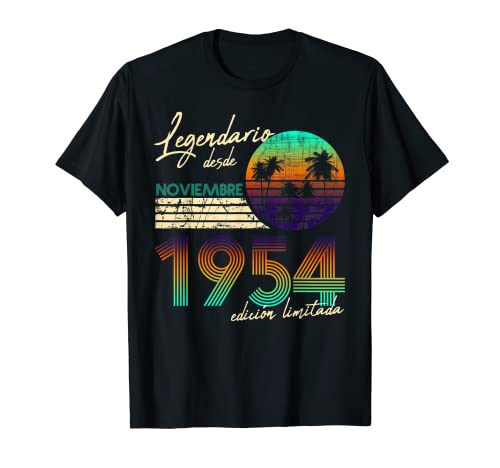 Cumpleaños Hombre Regalos Legendario Desde Noviembre 1954 Camiseta