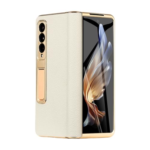 Housse Galaxy Z Fold 5 en cuir avec support pour visionnage vidéo et mains libres