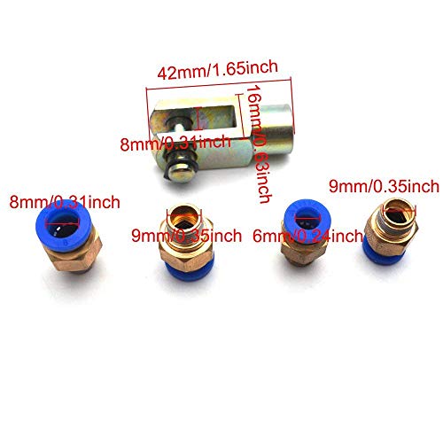 Sydien 20Mm Bore 250Mm Stroke Pneumatic Air Cylinder Single Rod Double Action With Y Connector And 4Pcs Pneumatic Quick Fitting #TOP4