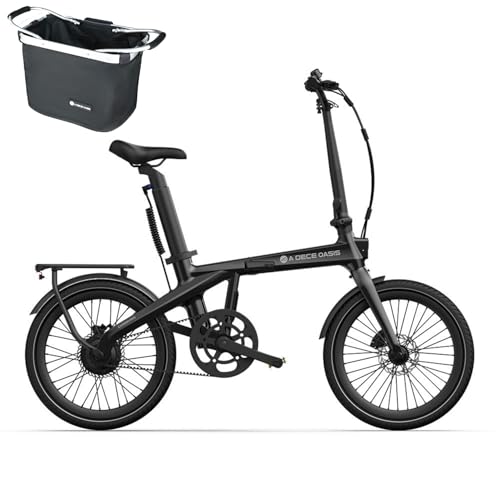 A Dece Oasis ADO E-Bike Air Carbon Pro Elektrofahrrad, ebike Damen/ebike Herren,Faltrad,klapprad, Riemenantrieb, IPS LCD Display,ADO APP+NFC,BAFANG Motor 250W (Schwarz)