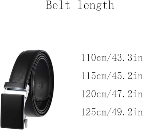 Sress Belts Leather Ratchet Slide Belt with Adjustable Click Buckle Accessories Man Belt Casual Belts2