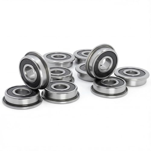 FUSHIBEARING F695-2RS Bearing 5x13x4mm Flanged Miniature F695-RS Deep Groove Ball Bearings F695RS for VORON Mobius 2/3 3D Printer (Pick of 10Pcs)