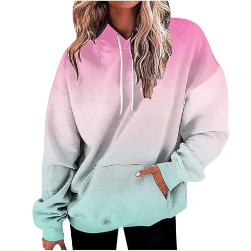 Sweat à capuche rose 3XL pour femme avec poche kangourou
