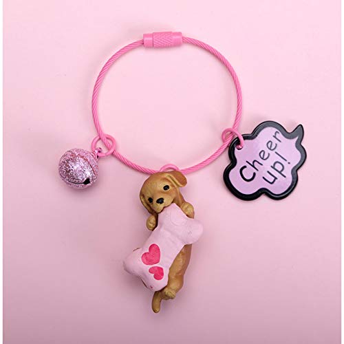 Preisvergleich Produktbild HGFJG Cartoon 3D Niedlichen Haustier Hund Bulldogge Auto Schlüsselbund Tier Schönen Mops Stahldraht Schlüsselring Tasche Charm Trinket Spielzeug Für Männer Frau