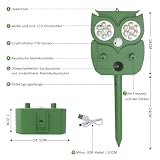Katzenschreck Ultraschall 2 Stück, Katzenschreck für Garten, Wasserdicht IP65, zur Vertreibung von streunenden Katzen und Anderen Tieren