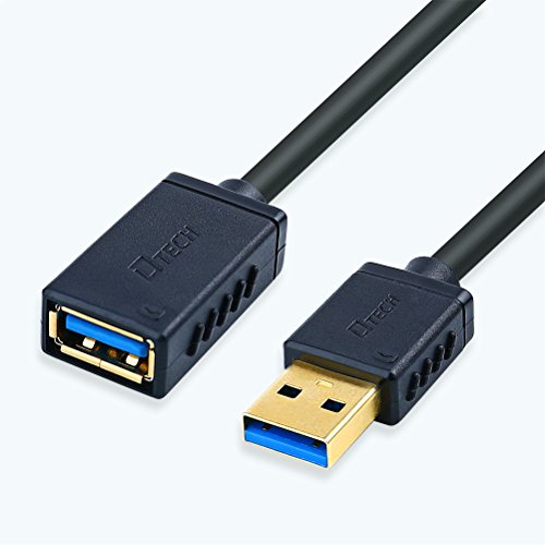 Dtech Gold Plated Usb 3.0 Extension Cable 3 Feet Type A Male To Female Port Cord (Black, 1-Meter) #TOP2