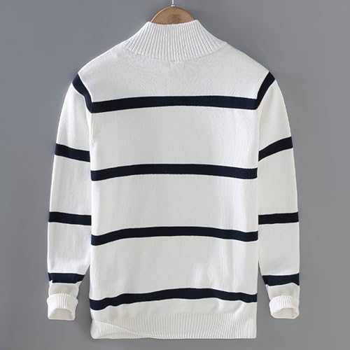 JEShifangjiusu Men'S Quarter Zip Up Sweaters Casual Knitted Mock Neck Polo Sweater Slim Fit Long Sleeve Pullover Sweatshirts2