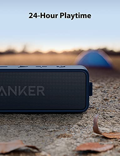 Image of Anker Soundcore 2, 12W Dual-Driver, Portable Bluetooth Speakers for Daily Use, and Wireless , Extended Battery Life, 24-Hour Playtime, IPX7 Water Resistant, Built in Mic, 66 ft Bluetooth Range- Blue