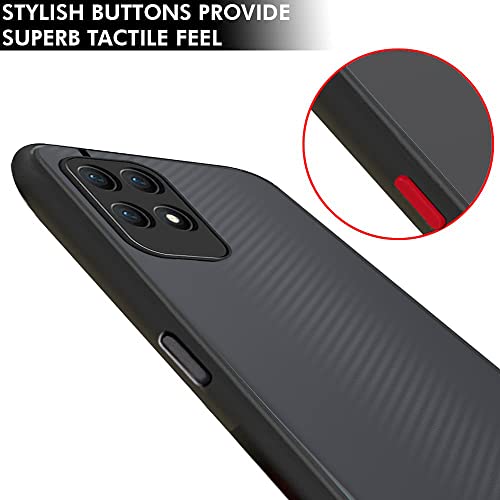 Image of TheGiftKart Translucent Hybrid Back Cover Case for Realme Narzo 50 4G | Smoked Matte Back | 360 Degree Protection | Protective Hard Back Case Cover for Realme Narzo 50 4G (PC & TPU | Black Bumper)