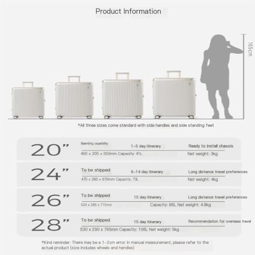 Suitcase Wide Trolley Suitcase Women's Universal Wheel Small Lightweight Boarding Case 24-inch Password Suitcase Luggage(Noir,24in)2