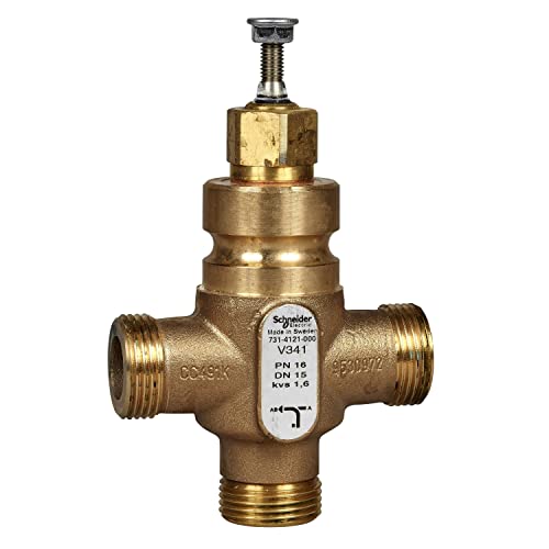Vanne 3 voies bronze PN16 DN25 Kv10 filetée pour régulation hydraulique