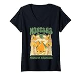 Photo Gallery donna camicia grafica retrò montana state vintage montanian groovy maglietta con collo a v Photo Gallery donna camicia grafica retrò montana state vintage montanian groovy maglietta con collo a v