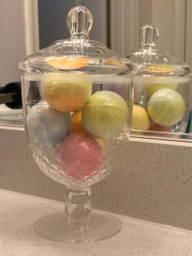 Moflekja Apothecary Jar with Airtight Lid in Premium Acrylic Plastic, Decorative Weddings Candy Buffet, Elegant Storage Jar, 50-Ounce - Thumbnail 3
