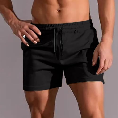 Men's Fitness Sports Shorts Lightweight Athletic Workout Running Short Pants Slim Fit Solid Color Summer Beach Trunks2