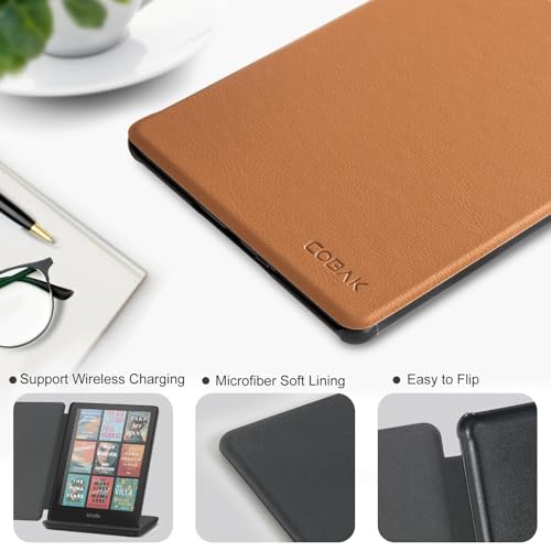 Image of CoBak Case for 7 inch E-Readers - All New PU Leather Cover with Auto Sleep Wake Feature for E-Readers 2024 Released