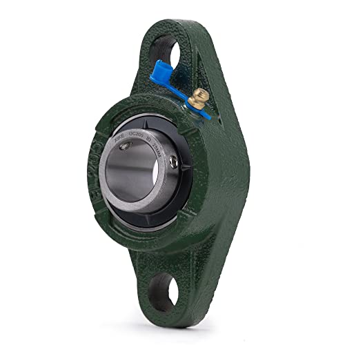 Image of XIKE 2 Pcs UCFL205 Bore 20 mm Pillow Block Flange Mounted Ball Bearings. | Solid Cast Iron Base and Self Aligning Chrome Steel Sealed Bearings