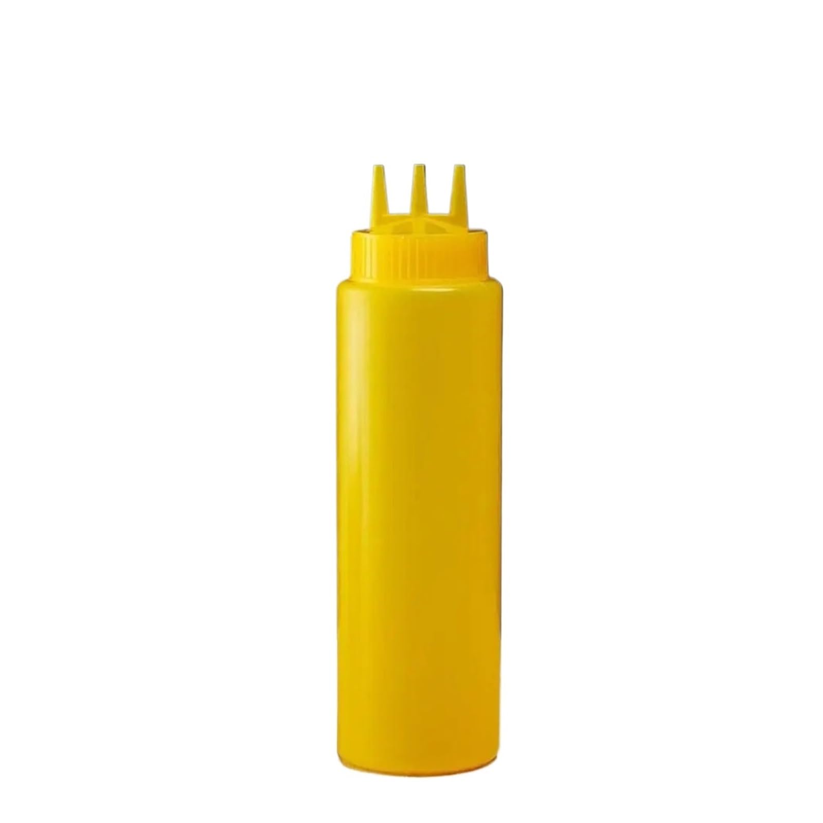 ZNJAMN 10pcs Plastic Squeezing Sauce Bottle Squeezable Graduated Jam Container Salad for Seasoning(Yellow,680ml)