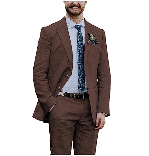 Costume Homme Lin Été Léger et Régulier main image 1