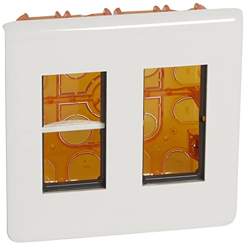 Mosaic Kit Poste de Travail Legrand 078872L encastré blanc pour double bloc de 4 modules